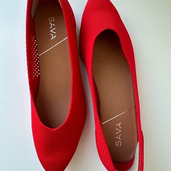 SAVA Red Woven Flats - Picture 5 of 10